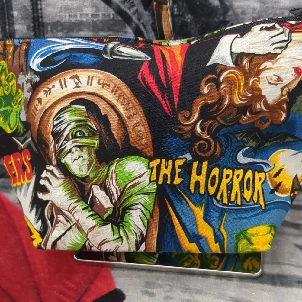 Colorful Graphic Horror Women's Makeup Bag